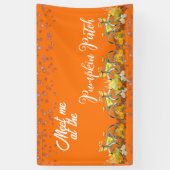 ミーミーミーパンプキンパッチ秋カラーバイシクルファームハウス 横断幕 (縦)