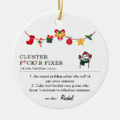 ミームおもしろいアートオフィスユーモアボス又は同僚 セラミックオーナメント (正面)