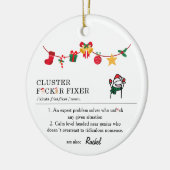 ミームおもしろいアートオフィスユーモアボス又は同僚 セラミックオーナメント (左)