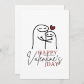 ミームおもしろいカップルのバレンタインデー予測できなカード 招待状 (正面/裏面)
