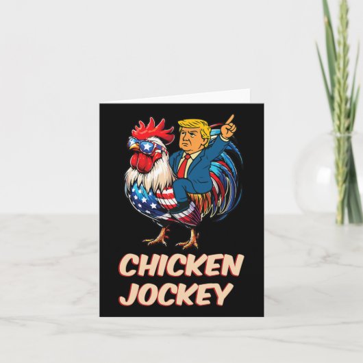 ミームおもしろいトランプチキンジョッキー カード (正面)
