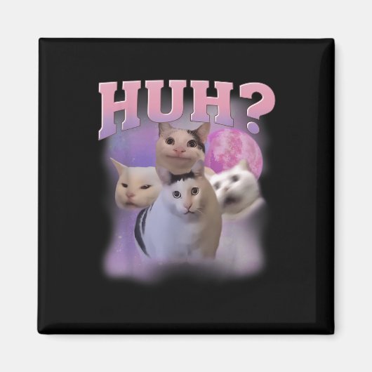 ミームおもしろいフキャットシャツ猫好きユーモア マグネット (正面)