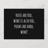 ミームおもしろいヴァレンティーンズデイワイン引用文ドリンクデシ ポストカード (正面)