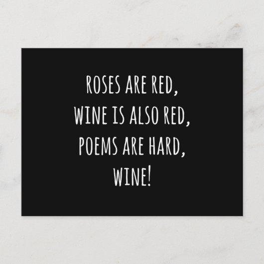 ミームおもしろいヴァレンティーンズデイワイン引用文ドリンクデシ ポストカード (正面)