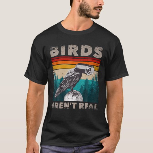 ミームおもしろい鳥監視がCCTVS Birを信頼 Tシャツ (正面)