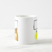 ミームがあなた自身の文字のミームを加える総督をカスタマイズ コーヒーマグカップ (中央)