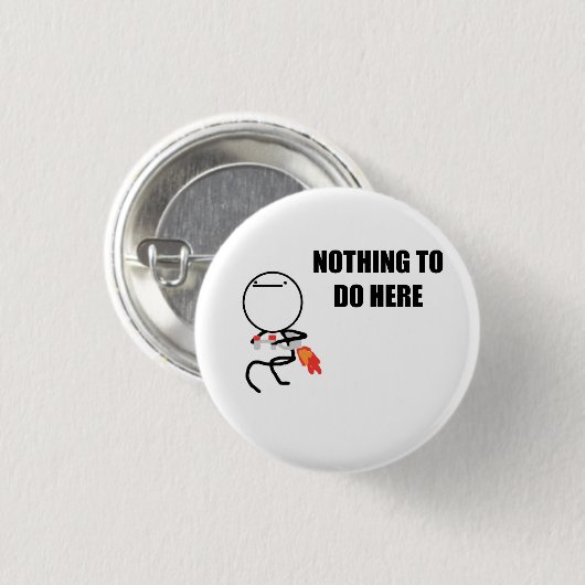 ミームここにすることを何も顔の激怒しません 缶バッジ (正面&裏面)