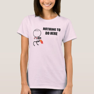 ミームここにすることを何も顔の激怒しません Tシャツ