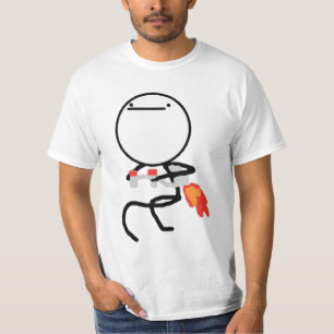ミームここにすることを何も顔の激怒しません Tシャツ