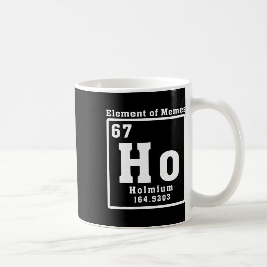ミームの元素 Ho ホルミウム 67 おもしろ科学  コーヒーマグカップ (右)