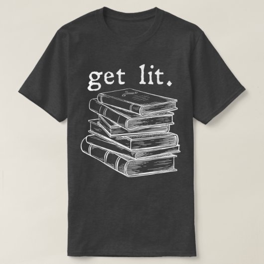 ミームの本おもしろい好読きBで点灯 Tシャツ (デザイン正面)