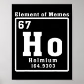 ミームの要素 Ho ホルミウム 67 おもしろ科学  ポスター (正面)