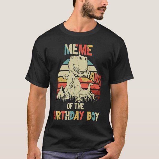 ミームの誕生日少年の恐竜のrawrレックス tシャツ (正面)