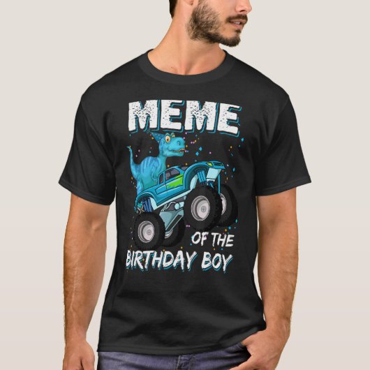 ミームの誕生日少年トレックス恐竜のモンスターTr Tシャツ (正面)
