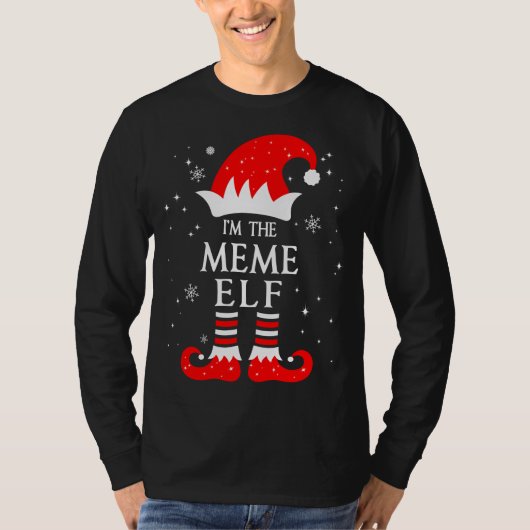 ミームエルフです 笑えるクリスマス家族用 Tシャツ (正面)