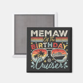 ミームオブザ誕生日クルーザーバケーションスクエア マグネット (正面/裏面)