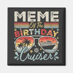 ミームオブ誕生日クルーザーバケーションスクエア マグネット