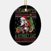 ミームクリスマスは通りキャットサンタオポッサムメリーCを採用 セラミックオーナメント (右)