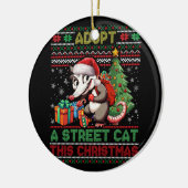 ミームクリスマスは通りキャットサンタオポッサムメリーCを採用 セラミックオーナメント (左)