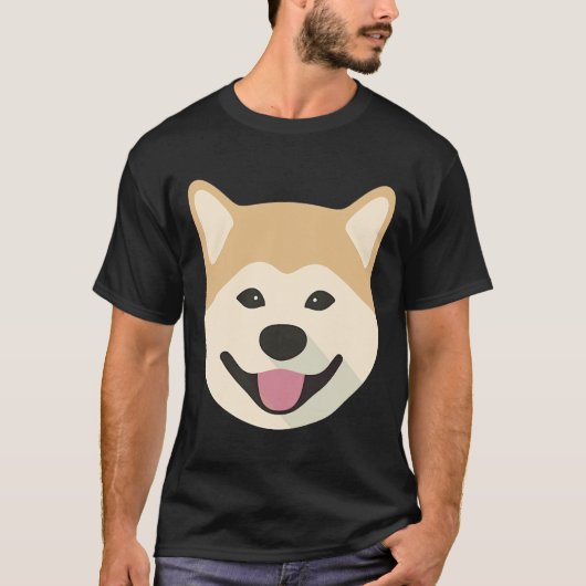 ミームドージシベリアハスキー Tシャツ (正面)