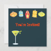 ミームハロウィーンカクテルパーティの招待状 招待状 (裏面)