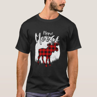 ミームムースレッドプリッドバッファローマッチングファミリーパジャム Tシャツ
