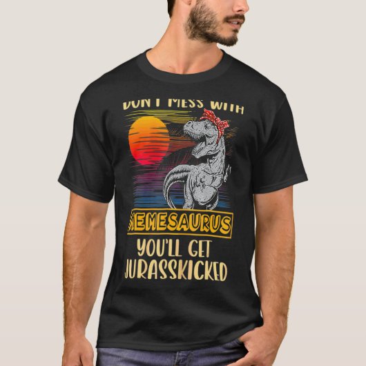 ミームレックス恐竜モンミーサウルス Tシャツ (正面)