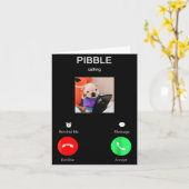 ミーム好きな犬好きのための面白いミーム「Bbleが呼んでいる」 カード (黄色い花)