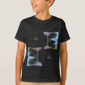 ミーム猫がオッハイオッホーと言う Tシャツ (正面)