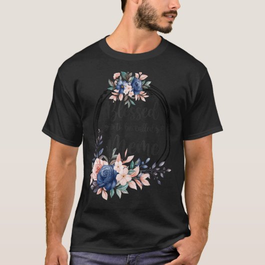 ミーム賛美の花をミームと呼ぶ Tシャツ (正面)
