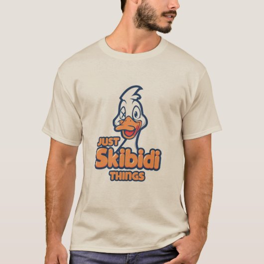 ミーム「おもしろいJust Skibidi Things」レトロTシャツ Tシャツ (正面)