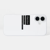 ミーム – 発音と定義Tシャツ iPhone 16ケース (裏面横)