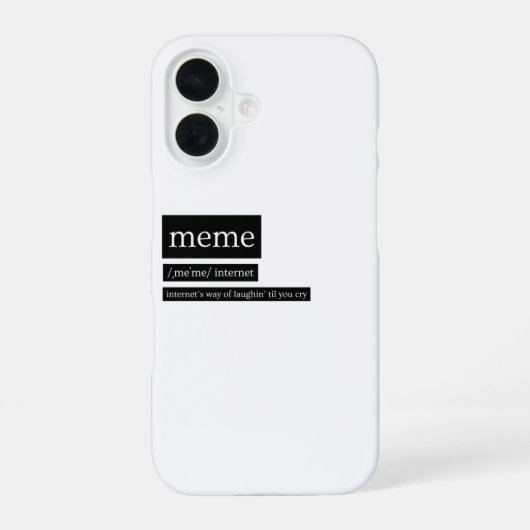 ミーム – 発音と定義Tシャツ iPhone 16ケース (裏面)