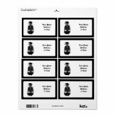 ミールカット大学院W/グレーガウン&ブラックサッシ ラベル (フルシート)