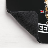 ミールカートが大好きな女の子かわいいミールカート マウスパッド (コーナー)