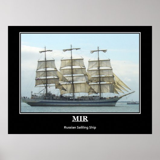 ミールセーリングロシアの船ヴィンテージイメージ ポスター (正面)