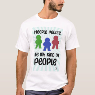 ミールピープルおもしろいボードゲームナイトスローガン Tシャツ