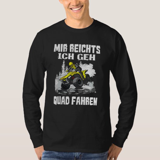 ミールライッチゲクワッドドライビングバイクもしくは自転車に乗る人Atv Offroa Tシャツ (正面)
