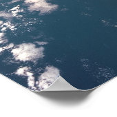 ミール宇宙ステーションが地上に浮かぶ ポスター (角)