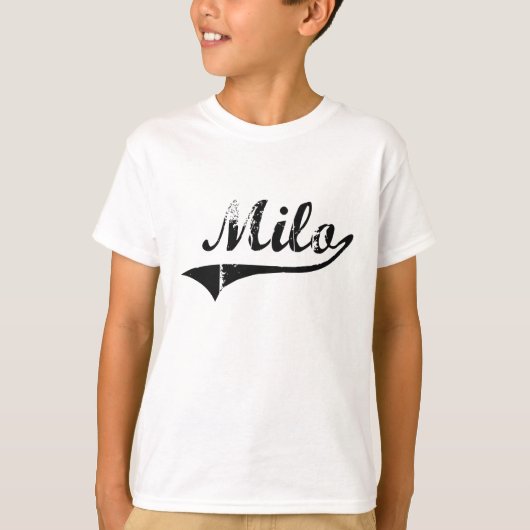 ミーロのクラシックなスタイルの名前 Tシャツ (正面)