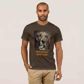 ミーロのユニセックスなブラウンのティー Tシャツ (正面フル)