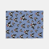 ミーロボストンテリア フリースブランケット (正面(横))