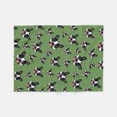 ミーロボストンテリア フリースブランケット (正面(横))