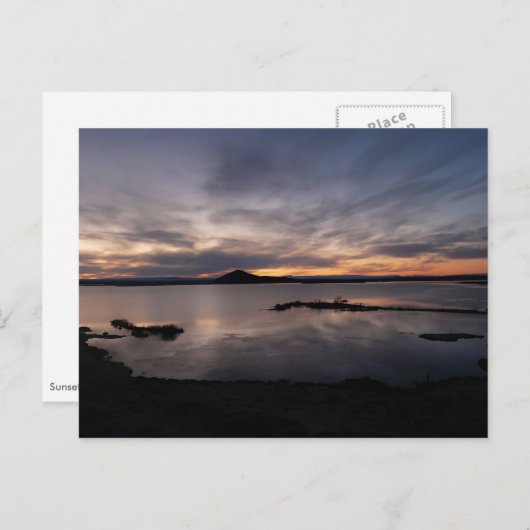 ミーヴァトン湖の夕焼け ポストカード (正面/裏面)
