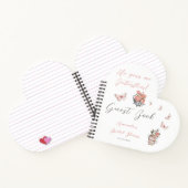 ミー与えチョイ赤面ピンクティーフローラゲスト ノートブック (内部)