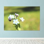 ミー忘れノットブルーとグリーンプリント キャンバスプリント (インサイチュ (ウッドフロア))