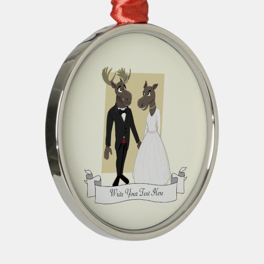 ムおもしろいー結婚スの漫画 メタルオーナメント (右)