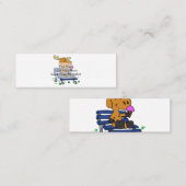 ムおもしろいー食べ物スアイスクリーム|背景色を選択 スキニー名刺 (正面/裏面)