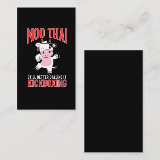 ムアイタイおもしろい武術アーツカウキックボクシング 名刺 (正面/裏面)