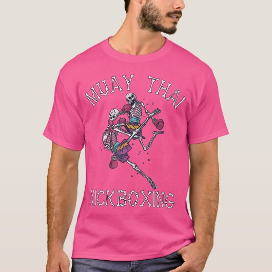 ムアイタイキックボクシングスケルトンムアイタイ Tシャツ (正面)
